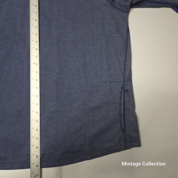 Rhone Tech Terry Full Zip Track Jacket Tasman Blue Gray Size XL With Back Pocket - Picture 14 of 14